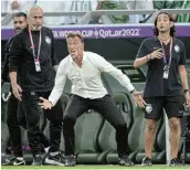  ?? Picture: GETTY IMAGES/VISIONHAUS ?? WILL TO WIN: Saudi Arabia manager Herve Renard during the team's World Cup Group C match against Poland at Education City Stadium on in Al Rayyan, Qatar, on Saturday.