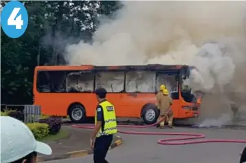  ?? Photo: Sandeep Lal ?? Firefighte­rs try to extinguish fire.