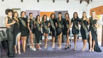 ?? ?? The Miss Universe Zimbabwe 12 finalists pose for a photo during a ceremony held in Harare yesterday