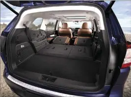  ??  ?? The Ascent has about the same interior volume as the Honda Pilot and the Volkswagen Atlas.