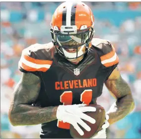  ?? AP ?? COME ON DOWN: Terrelle Pryor, who resurrecte­d his career as a receiver with the Browns in 2016, agreed to a deal with the Jets on Thursday.