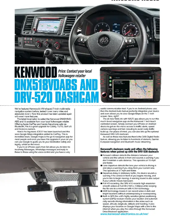 Kenwood Dnx518vdabs And Drv 5 Dashcam Pressreader