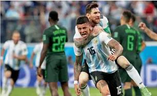  ?? — Reuters ?? Lionel Messi hasn’t spoken publicly since Argentina beat Nigeria in the World Cup group stage to earn a spot in the knock-out rounds.