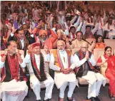  ?? PHOTO: PTI ?? Prime Minister Narendra Modi and party leaders celebrate the success in the recent polls, during the BJP parliament­ary party meeting in New Delhi on Tuesday