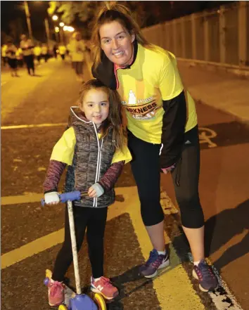  ??  ?? Isla and Emma Chambers who took part in the recent Darkness Into Light walk in Bray.