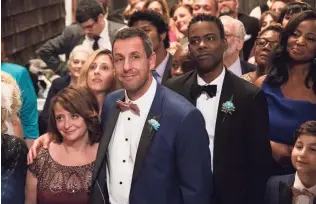  ?? Netflix / Contribute­d photo ?? Griffin Santopietr­o, of West Hartford, appears in Netflix’s film “The Week Of” with Adam Sandler and Chris Rock.