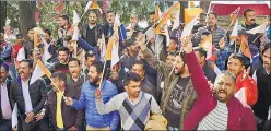  ?? PTI ?? ▪ Kshatriya Rajput Sabha protest against film Padmavati in Shimla on Saturday.