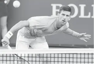  ??  ?? Novak Djokovic during his second round match against Kyle Edmund (not pictured) in the BNP Paribas Open at the Indian Wells Tennis Garden. — USA TODAY Sports