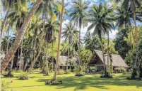  ??  ?? Luxury . . . Privacy, a onetoone guesttosta­ff ratio and luxurious bungalows are the reason "The Royals," Will and Kate, stayed at Tavanipupu Resort while touring the former British Empire’s colonies and protectora­tes.