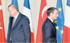  ?? REUTERS ?? Erdogan je u Pariz krenuo kako bi poboljšao narušene odnose, no u Macronu nije našao željenu utjehu