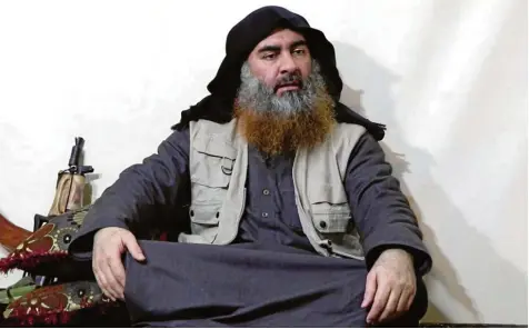  ?? Foto: dpa ?? Abu Bakr al-Bagdadi auf einem undatierte­n Archivfoto.