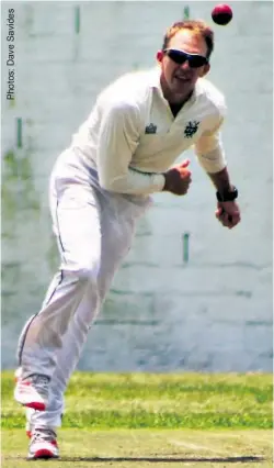  ?? ?? Francois ‘Faff’ Fourie took three wickets, but it was his intense concentrat­ion at the crease that helped his side to the win*