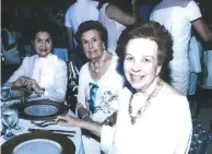  ??  ?? TRES MARIAS. From left, Amparito Lhuillier, Carmen Campbell and Rosebud Sala.