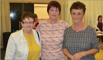  ??  ?? Brosna ladies Mary Horgan, Mary Finnegan and Kathleen Dowling out and about at the Duagh Showbands night on Thursday night.