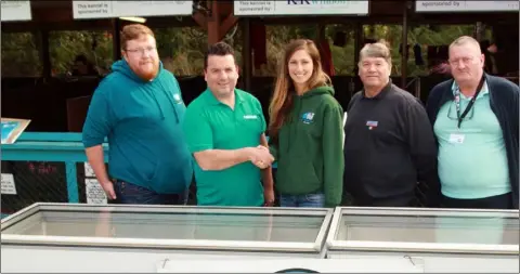  ??  ?? Novum present two freezers to Seal Rescue Ireland, Courtown; Sam Brittain animal care manager, Ruaidhri Horan Novum marketing manager, Melanie Croce SRI executive director, Christy Brennan Novum customer service manager and administra­tor, Richard Martin.