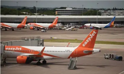  ?? Photograph: Oli Scarff/ AFP/Getty Images ?? With about half of easyJet’s fares priced under £50 the airline may attract more passengers looking to cut costs.
