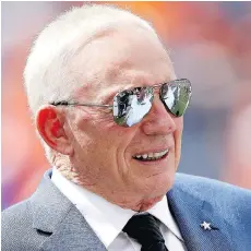  ?? MATTHEW STOCKMAN/GETTY IMAGES ?? Dallas Cowboys owner Jerry Jones is not someone NFL commission­er Roger Goodell wants to upset.