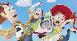  ?? Dpa-BILD: Disney/Pixar ?? Woody, Buzz Lightyear und Jessie: Szene des Pixar-Films „Toy Story: Alles hört auf kein Kommando“