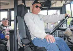  ?? CAROLE MORRIS-UNDERHILL ?? Paul Du Mesnil, a bus driver with the Windsor Senior Citizens Bus Society, was ready to hit the road June 6. He was taking seniors living at Dykeland Lodge to Halifax for a scenic tour