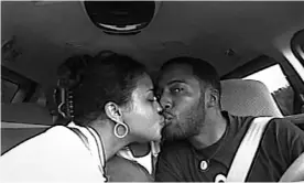  ??  ?? Pivotal moment … Sibil Fox Rich and husband Robert share a kiss in the limo. Photograph: Amazon Studios