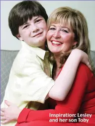  ??  ?? 2007 LESLEY HENDERSON Offers a lifeline for severely autistic children Inspiratio­n: Lesley and her son Toby