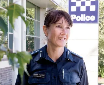  ??  ?? Baw Baw police services area’s new inspector Alison Crombie is keen to build close relationsh­ips between police and community members and organisati­ons.