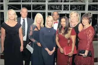  ?? PICTURE: GCINA NDWALANE ?? This year’s winner of the Exporter of the Year award in the manufactur­ers category was Sappi Southern Africa. Representi­ng the company at the awards at the Durban ICC last night are, from left, Bronwyn Bamber, Gary and Gloria Bowles, Wendy Buys, Morgan...