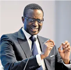  ??  ?? Tidjane Thiam’s move to Credit Suisse added £2bn to the Swiss bank’s market value