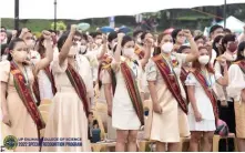  ?? ?? UPD-CS graduates attend the College’s 2022 Special Recognitio­n Program wearing the University’s iconic sablay sash. (UPD-CS)