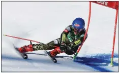  ?? (AP/Piermarco Tacca) ?? Mikaela Shiffrin of the United States won the World Cup women’s giant slalom Saturday in Lienz, Austria, for her 63rd career victory.