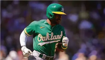  ?? Matt York / Associated Press ?? The A’s Tony Kemp has started solely at second base this spring but also played left field for Oakland last season and has the kind of position flexibilit­y that seems prevalent in camp.