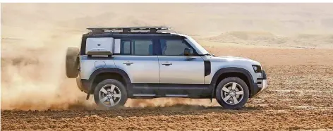  ?? FOTO: LAND ROVER ?? Der neue Land Rover Defender kommt in jedem Terrain zurecht.