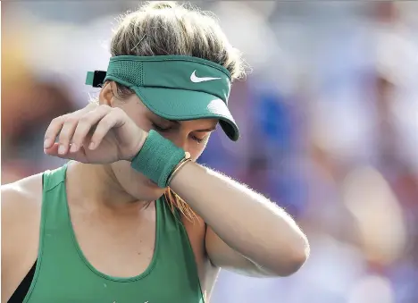  ?? MINAS PANAGIOTAK­IS/GETTY IMAGES ?? Eugenie Bouchard of Canada remains a social media powerhouse, with 1.7 million followers on Twitter.