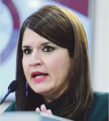  ?? Archivo ?? NO HAY MARCHA ATRÁS. Gretchen Hau aseguró que su renuncia al Senado “es final y firme”.