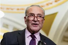  ?? Photograph: Amanda Andrade-Rhoades/Reuters ?? The Senate majority leader, Chuck Schumer, at the US Capitol in January.