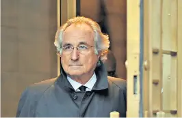  ??  ?? Madoff leaving court in 2009; a judge branded his offences ‘extraordin­arily evil’ and ‘off the scale’