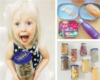  ??  ?? At first, Katelin tried to find an alternativ­e to every unsustaina­ble habit, object or packaged food item.
“I was baking almost daily, thinking I had to replace the kid’s snacks I used to buy with another, equally ‘fun’ snack,” she says. Now, she...