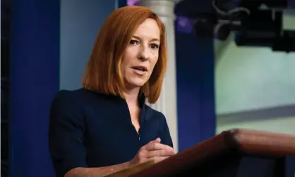  ?? Brochstein/Sopa Images/Rex/Shuttersto­ck ?? ‘We want a fight about getting the pandemic under control and things that actually impact people’s lives,’ said Psaki. Photograph: Michael