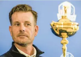  ?? AP FILE ?? Former British Open winner Henrik Stenson of Sweden wrote on social media that he was “hugely disappoint­ed” at being stripped of his role as Europe’s Ryder Cup captain.
