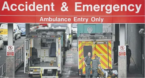  ?? ?? The Scottish Government has set a target for 95 per cent of A&E patients to be seen within four hours