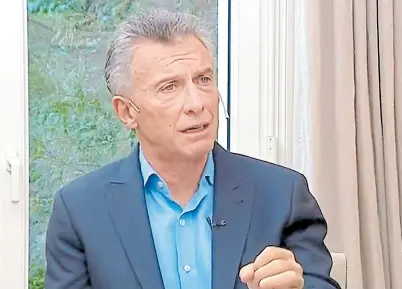  ?? Captura de tv ?? Mauricio Macri fue entrevista­do anoche por Joaquín Morales Solá