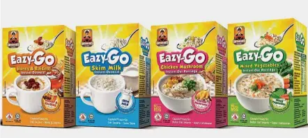  ??  ?? The new Eazy-Go Instant Oatmeal to keep you on the go.