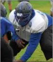  ?? PETE BANNAN – DIGITAL FIRST MEDIA ?? Jaion Smith is seen in this file photo. The star Academy Park Knights football players was killed in a car accident on I-95 on June 4.