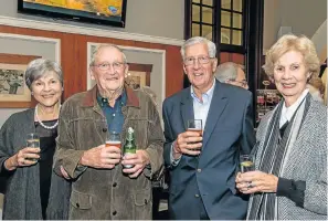  ?? Picture: MARK WEST ?? LOYALTY PAYS OFF: Pat and Dave Garrett, left, chat to h Rod and Jay Phillip at the PE St George's Club’s Recognitio­n of Loyal Membership evening held earlier this week in Bird Street