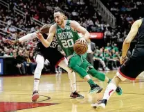  ?? Steve Gonzales / Staff photograph­er ?? Gordon Hayward decided not to re-sign with Boston, instead agreeing to a $120 million, four-year deal with the Hornets.