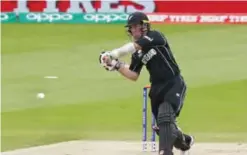  ?? ?? LONDON: New Zealand’s Luke Ronchi bats during the ICC Champions Trophy Warmup match between India and New Zealand at The Oval in London yesterday. — AFP