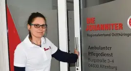  ?? FOTO: DIANA ELSNER ?? Anja Richter, Pflegedien­stleiterin der Johanniter-unfall-hilfe in Altenburg.