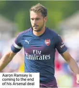  ??  ?? Aaron Ramsey is coming to the end of his Arsenal deal