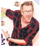  ??  ?? n Jason Byrne (right) performs his Special Eye show in McEwan Hall. I’ve been watching this ace Irish comedian for well over a decade now and this is one of his best shows ever. Audience participat­ion, relationsh­ip humour and superb improvisat­ion —...