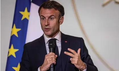  ?? ?? Macron will submit a draft to the highest administra­tive court next week. Photograph: Christophe Petit-Tesson/AFP/Getty Images